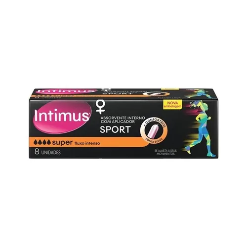 Absorvente Interno Intimus Sport com aplicador, super, 8 unidades