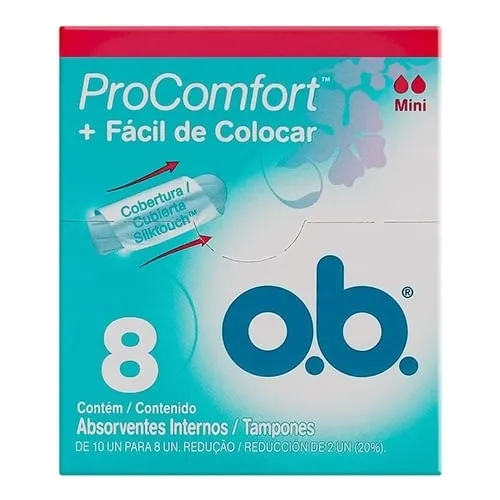 Absorvente Interno OB ProComfort mini, 8 unidades