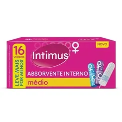 Absorvente Interno Intimus médio, leve 16 pague 15