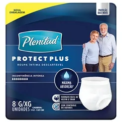 Roupa Íntima Plenitud Active Plus G/XG, 8 Unidades