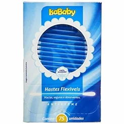 Hastes Flexíveis IsaBaby caixa, 75 unidades