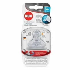 Bico de Mamadeira Nuk First Choice Nº 2, Silicone, Medium, 1 Unidade