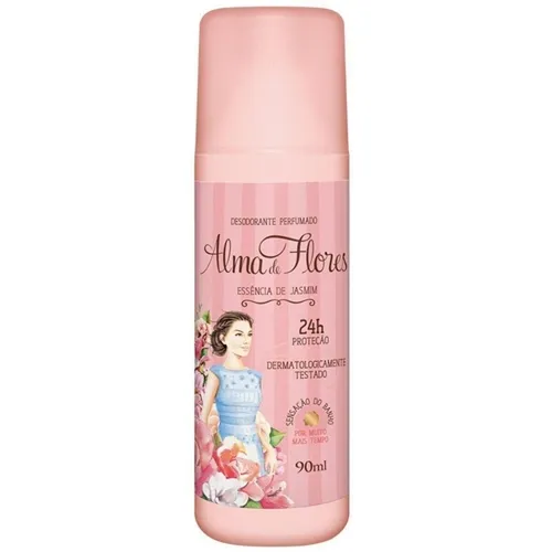 Desodorante Feminino Alma de Flores jasmim, spray, 90mL