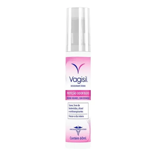 Desodorante Íntimo Vagisil Odor Block spray, 60mL