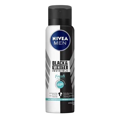 Desodorante Masculino Nivea Men Invisible For Black & White fresh, aerosol, 150mL
