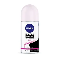 Desodorante Feminino Nivea Invisible For Black & White clear, roll-on, 50mL
