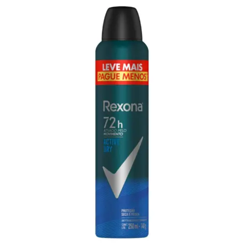 Desodorante Aerosol Rexona Men Active Dry 72h 250ml