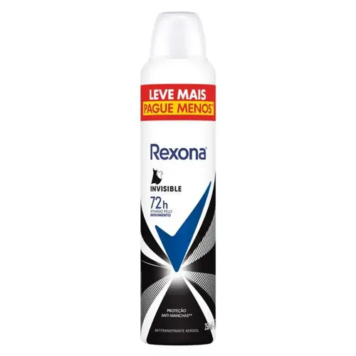 Desodorante Aerosol Rexona Invisble Feminino 72h 250ml