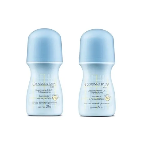 Kit 2 Uni Desodorante Roll-on Giovanna Baby Blue 50ml