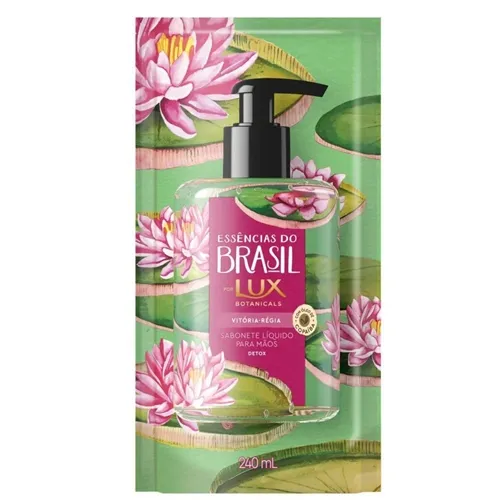 Refil Sabonete Líquido Para Mãos Lux Botanicals Essências Do Brasil Vitória Régia 240ml