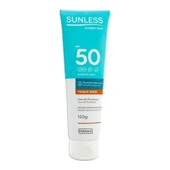Protetor Solar Sunless Toque Seco loção, FPS 50, 120g
