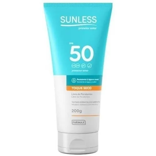 Protetor Solar Sunless Toque Seco loção, FPS 50, 200g
