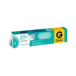 Sulfato de Neomicina + Bacitracina Zíncica Medley 5mg/g + 250UI/g, caixa com 1 bisnaga com 50g de pomada de uso dermatol