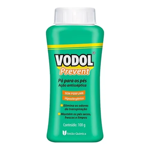 Talco para Pés Vodol Prevent sem perfume, 100g