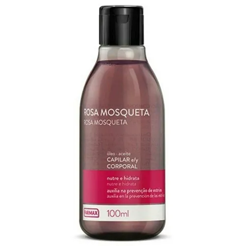 Óleo Capilar e Corporal Farmax rosa mosqueta, 100mL