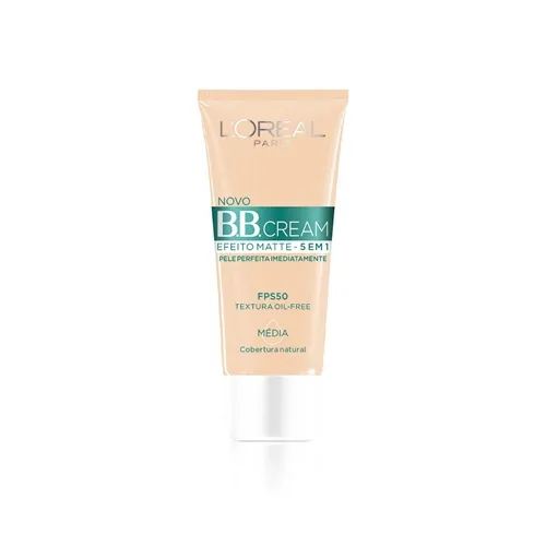 Base BB Cream L'Oréal Paris Efeito Matte Cor Média FPS 50, 30ml