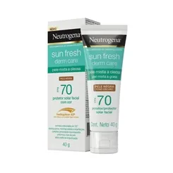 Protetor Solar Facial Neutrogena Sun Fresh Derm Care FPS 70 Negra 40g