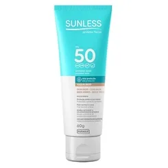 Protetor Solar Facial Sunless Toque Seco FPS 50, bege médio, 60g
