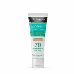 Protetor Solar Facial Neutrogena Sun Fresh Derm Care FPS 70 Morena 40g