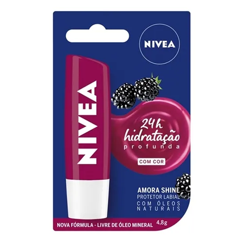 Protetor Labial Nivea Shine amora