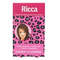 Fita Adesiva para Retirar Cravos Ricca 3 Unidades
