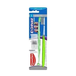 Kit PowerDent ID Orthokit Escova Ortodôntica + Intertufo + Refil Interdental Cônico