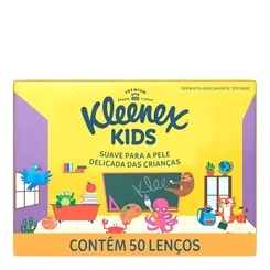 Lenços de Papel Kleenex Classic caixa, folha dupla, 50 unidades