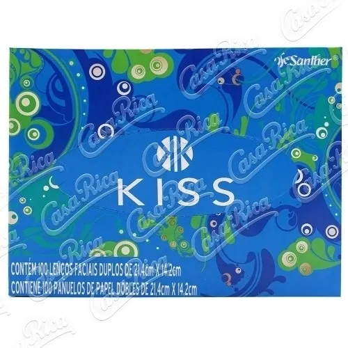 Lenço de Papel Kiss facial, 100 unidades