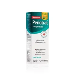 Solução Bucal Periotrat com álcool, menta, 250mL