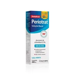 Solução Bucal Periotrat sem álcool, menta, 250mL
