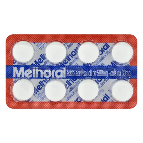 Melhoral 500mg + 30mg, blíster com 8 comprimidos adulto