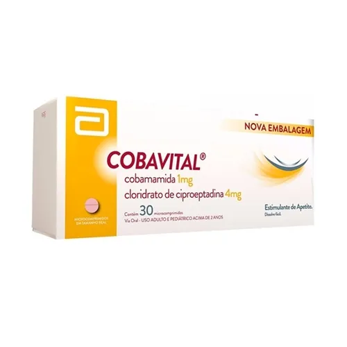 Cobavital 1mg + 4mg, caixa contendo 30 microcomprimidos