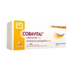 Cobavital 1mg + 4mg, caixa contendo 30 microcomprimidos
