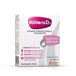 ADDERA GOTAS D3 600IU 5ML x 1 - MANTECORP FARMASA