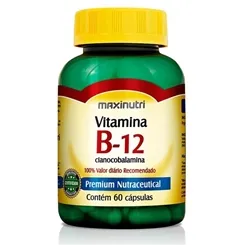 Vitamina B-12 Maxinutri frasco com 60 cápsulas