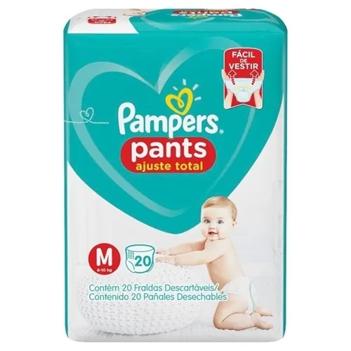 Fralda Pampers Confort Sec Pants M, 20 unidades