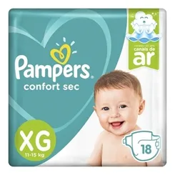 Fralda Pampers Confort Sec XG, 18 unidades