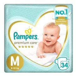 Fralda Pampers Premium Care M, 34 unidades