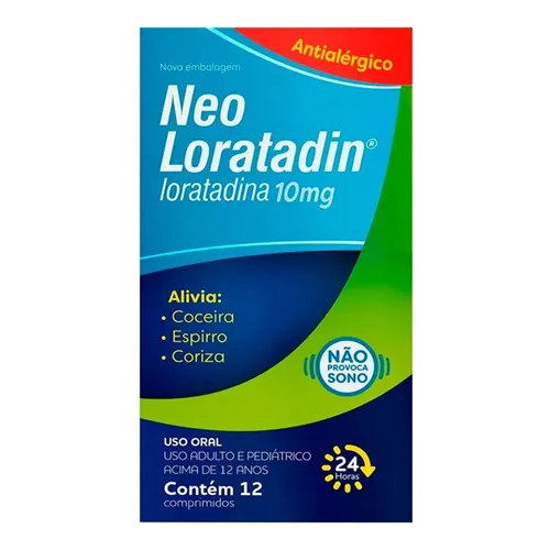 Neo Loratadin 10mg, caixa com 12 comprimidos