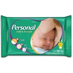 Toalha Umedecida Personal Baby 50 Unidades