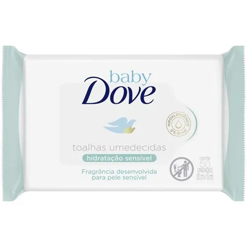 Lenço Umedecido Baby Dove Hidratação Sensível c/50