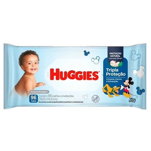 Toalha Umedecida Huggies Tripla Proteção c/96