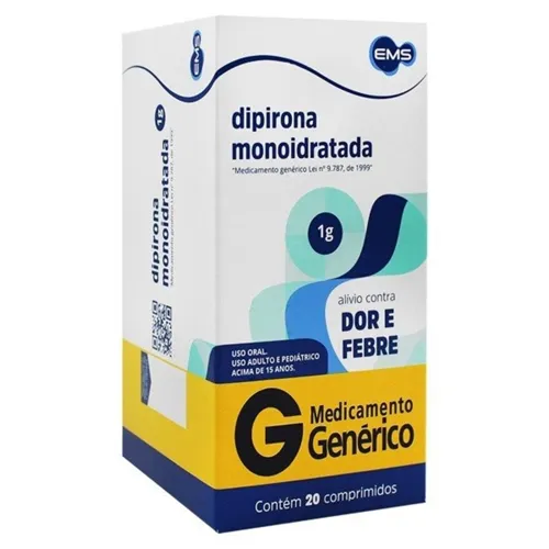 DIPIRONA MONOID MG CPR 1.00G x 20 - EMS PHARMA