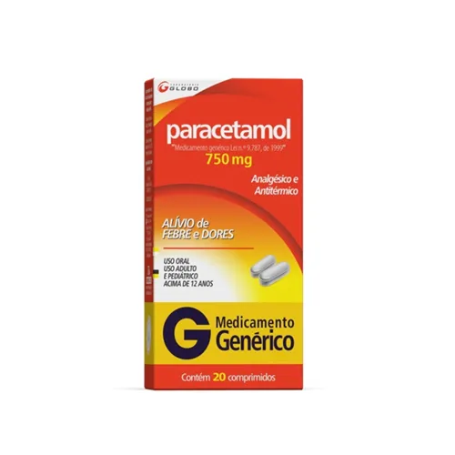 PARACETAMOL MG CPR 750MG x 20 - GLOBO