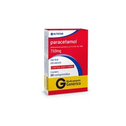 PARACETAMOL MG CPR 750MG x 20 - BELFAR