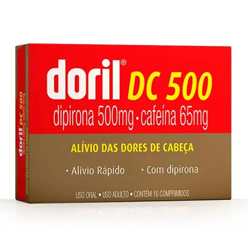 Doril DC 500 500mg + 65mg, caixa com 16 comprimidos