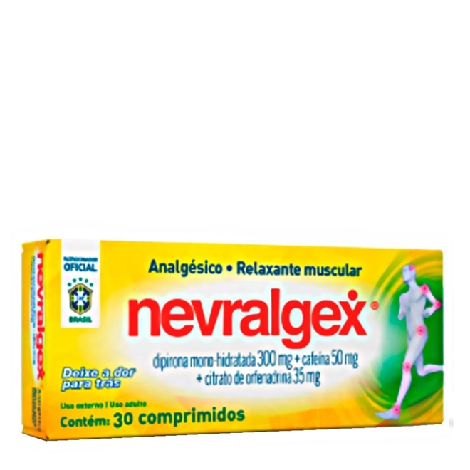 Nevralgex　300mg　35mg,　comprimidos　caixa　Nevralgex　30　com　caixa　50mg　30　comprimidos　300mg　com　35mg,　50mg　CIMED