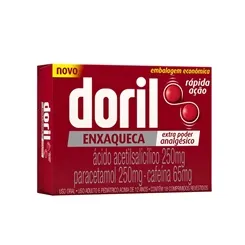 Doril Enxaqueca 250mg + 250mg + 65mg, caixa com 18 comprimidos revestidos