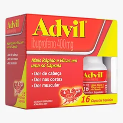 Advil 400mg com 16 cápsulas líquidas