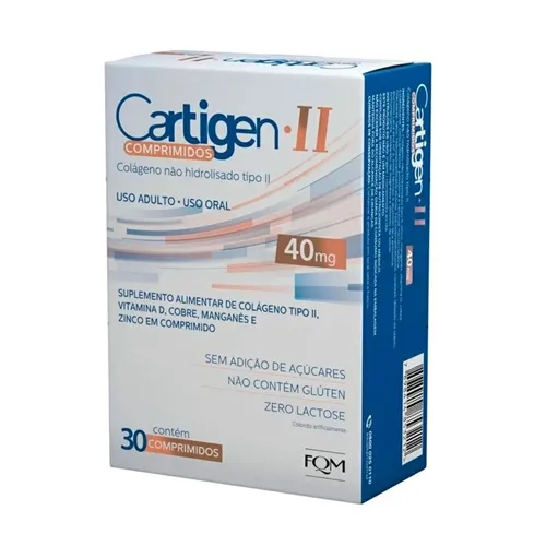 Cartigen II 40mg, caixa com 30 comprimidos